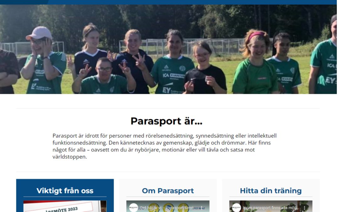 Vi hjälper Parasport Västerbotten